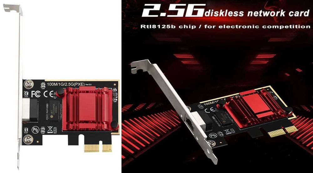 Сетевая карта PCIE на RJ45 2500 Мбит/с