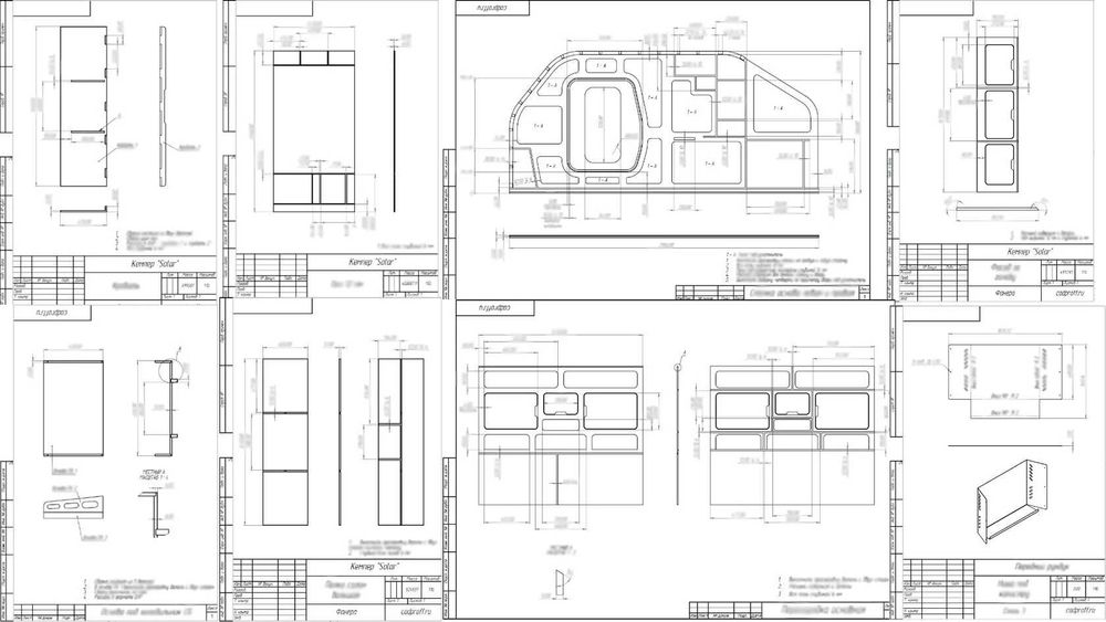 Прицеп-кемпер "SOLAR" v2. Чертежи, проект