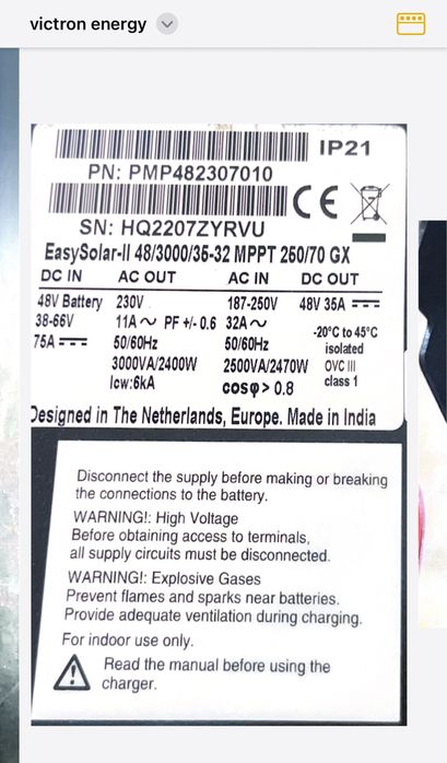 Vand invertor Hibrid Victron Easy Solar II GX