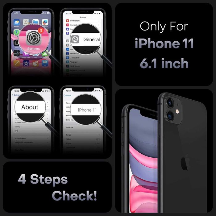 Магнитен калъф TOCOL 3 в 1 за iPhone 11 6,1 инча, подходящ за MagSafe