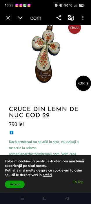 Cruce handmade 200 lei
