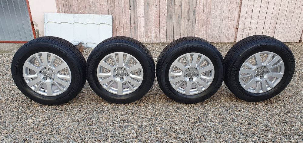 Jante aliaj originale audi pe 16. 5x112. Cu cauciucuri de iarna.