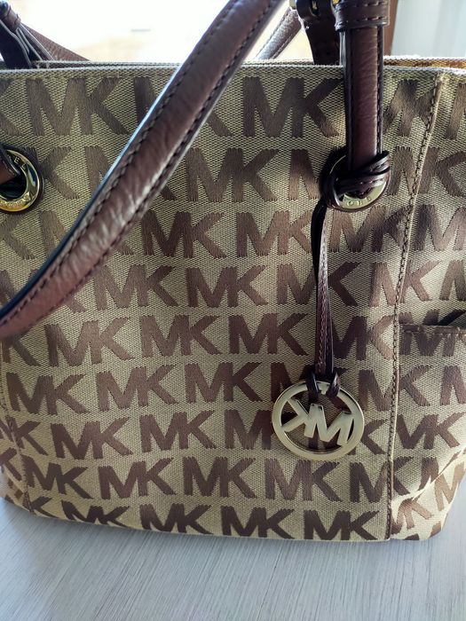 Боти текстил и кожа и чанта на Michael kors.