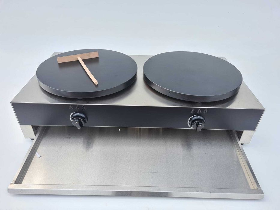 Crepiera Dubla Inox GPL Cu Plite Fonta 40cm Profesionala Transport Gratuit profit garantat TRANSPORT GRATUIT