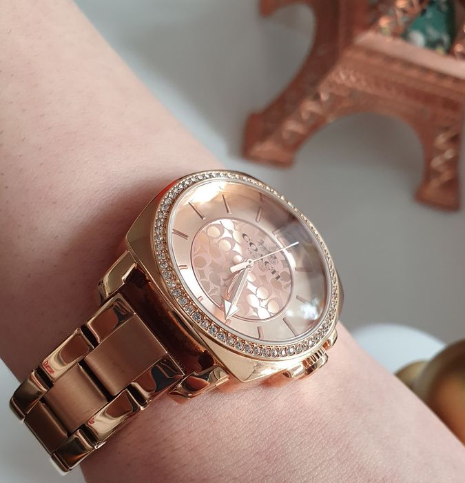 Ceas femei, COACH original, Rose-Gold, Inox, 30m rezistenta la apa