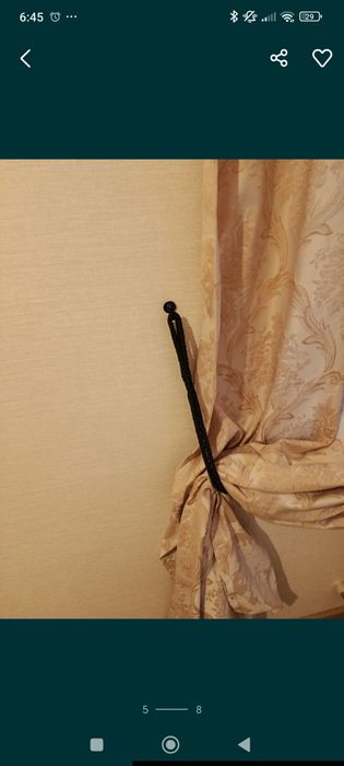 Продам гардины, подхваты, крючки, тесьма для штор