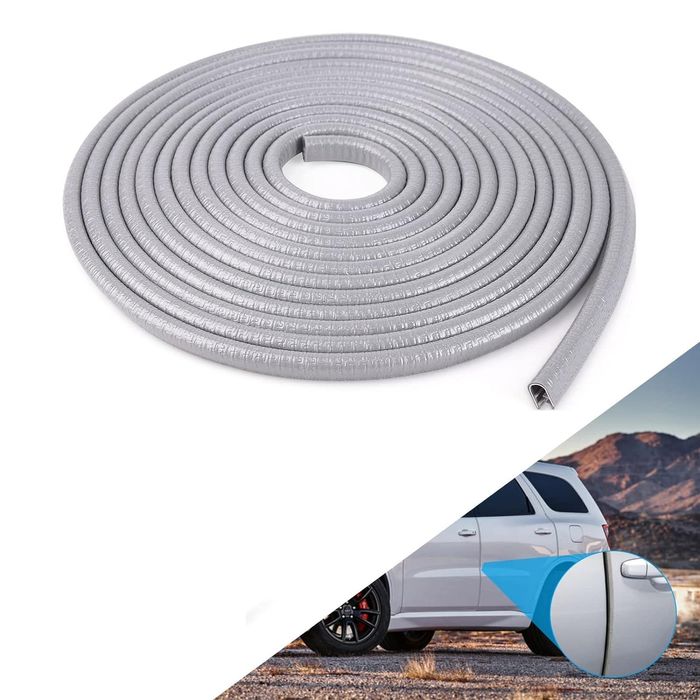 протекторна лайсна за врата на автомобил – 5м. сива vertex