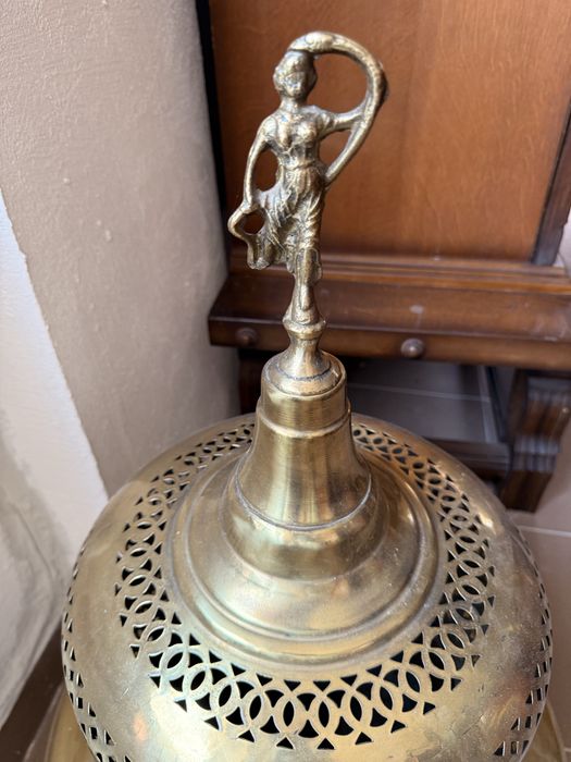 Arzator Mare Brazier Vintage din Alama Bronz