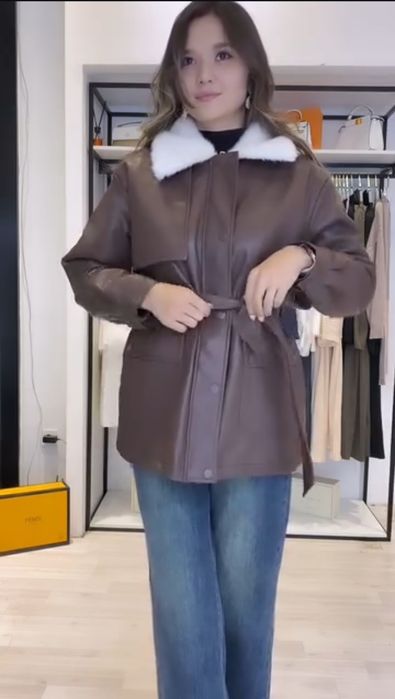 Куртка-дубленка на теплую зиму