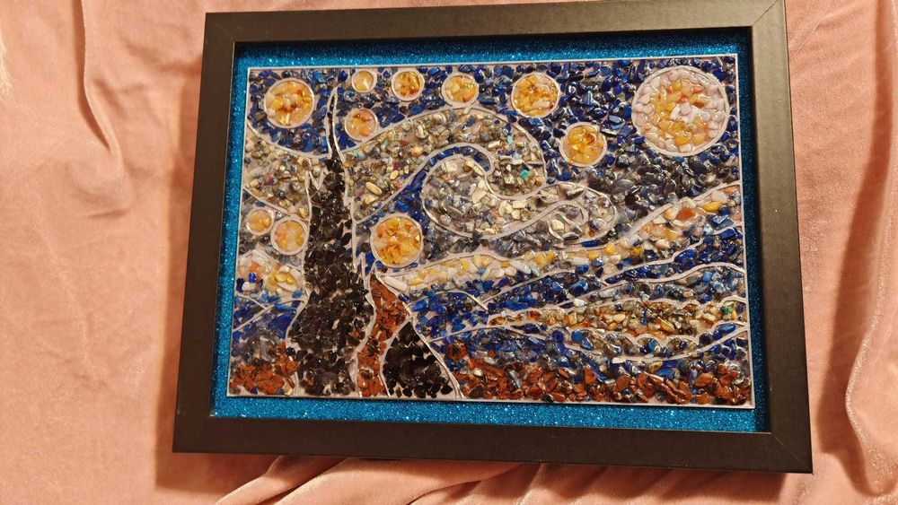 Tablou cu pietre semipretioase in rasina unicat