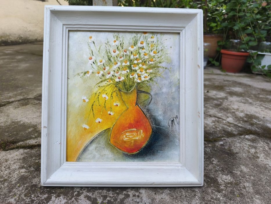 Маслена картина ваза с лайка