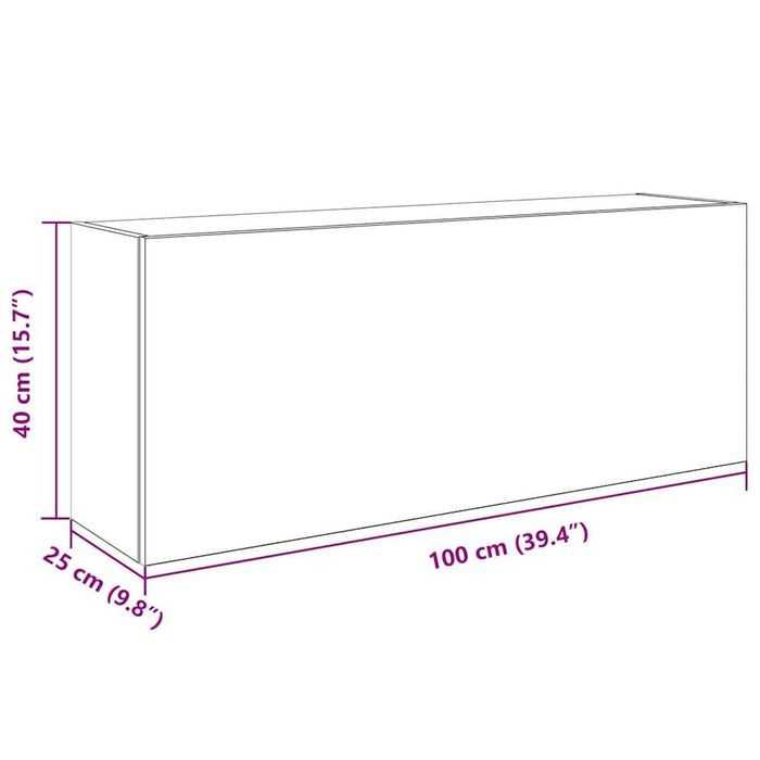 Dulap de baie suspendat, 100x25x40 cm, lemn stratificat, negru VidaXL