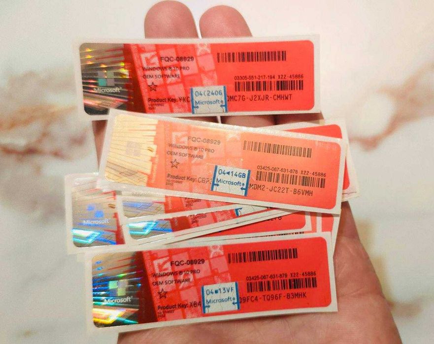Windows 10/11 pro стикер