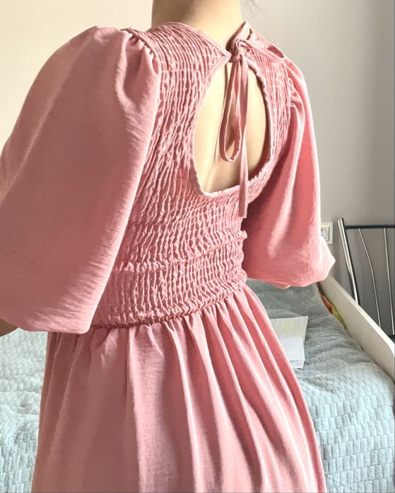 Розовое платье.длинное