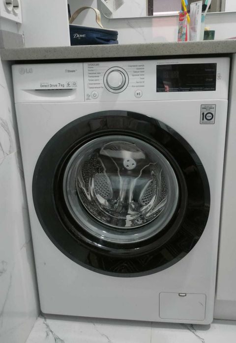 LG 7kg DirektDrive (детский режим + пар)