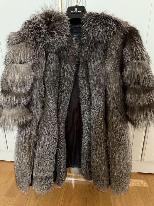 Blana naturala de vulpe argintie