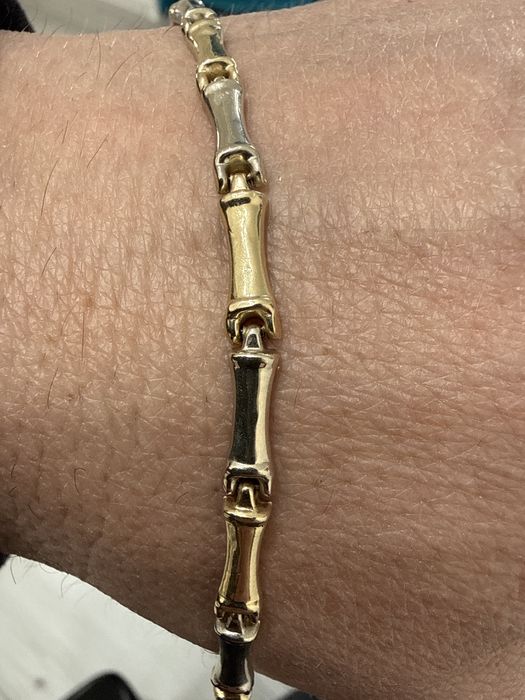 Set colier si bratara aur 14 k