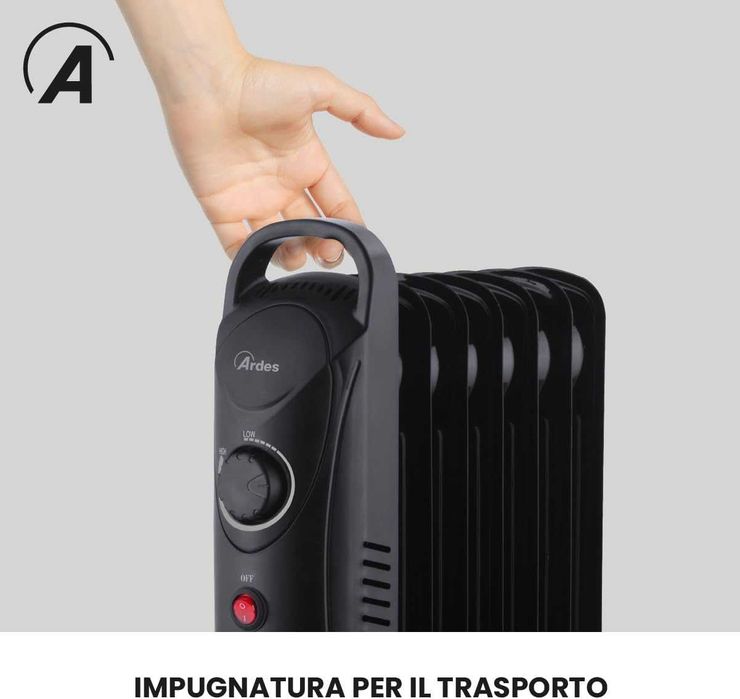 Мини електрически маслен радиатор Ardes AR4R07M2 800W, 25 м³