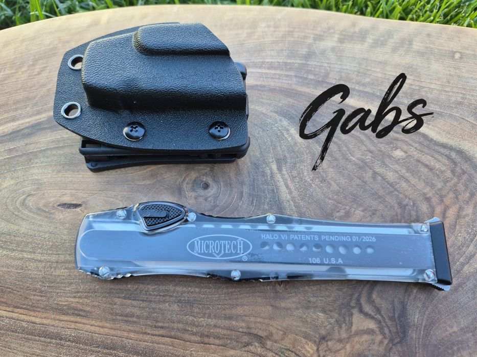 Автоматичен нож Microtech Halo6  2026,прозрачен корпус