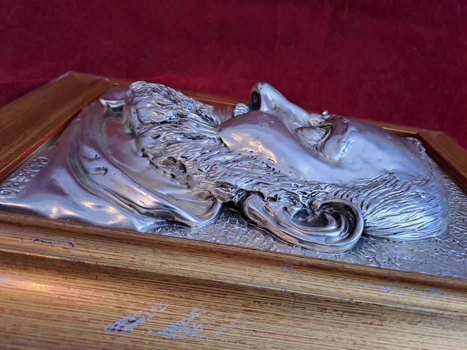 basorelief papa pius alama argintata 40/31 cm