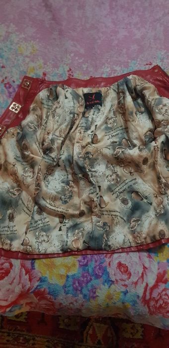 Куртка косуха - терракотовая и розовая