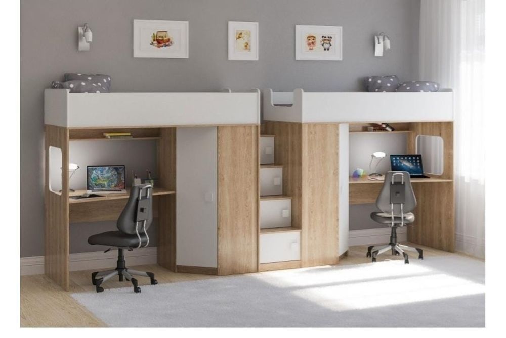 Детская кровать+шкаф