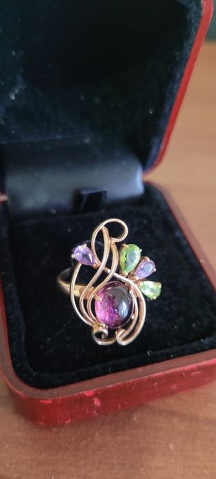 Золотой набор с Турмалином