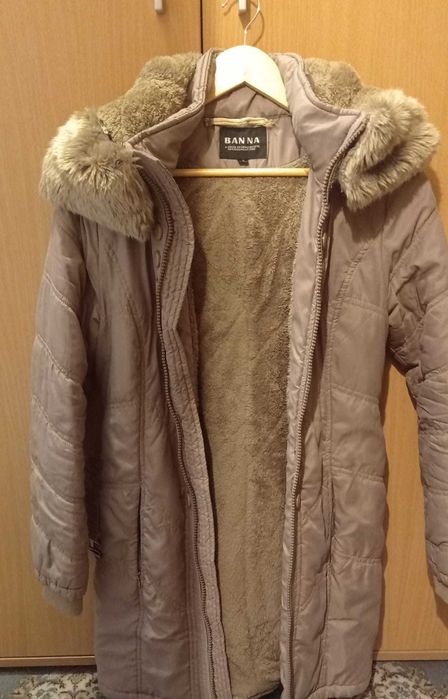 Geacă lungă tip parka 80% bumbac