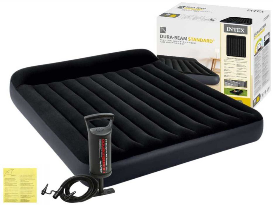 Надувной матрас Intex-203х152х25(30) см. НАСОС И ДОСТАВКА БЕСПЛАТНО