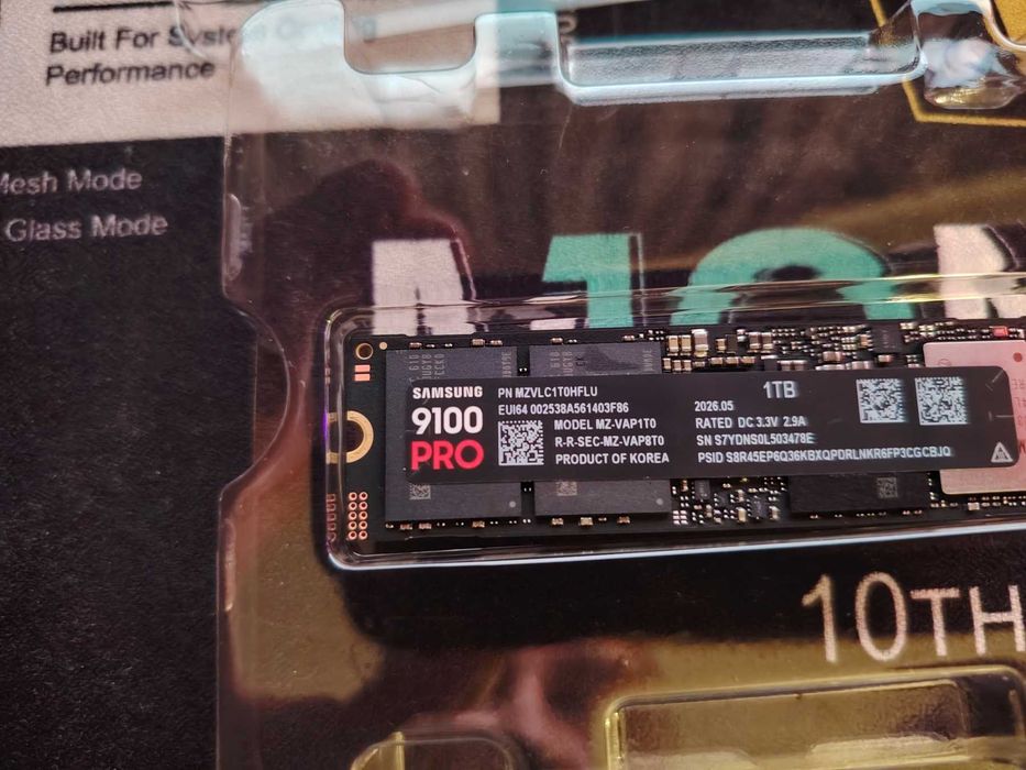 НОВ ! SSD 1TB, Samsung 9100 Pro, NVMe, M.2 GEN 5