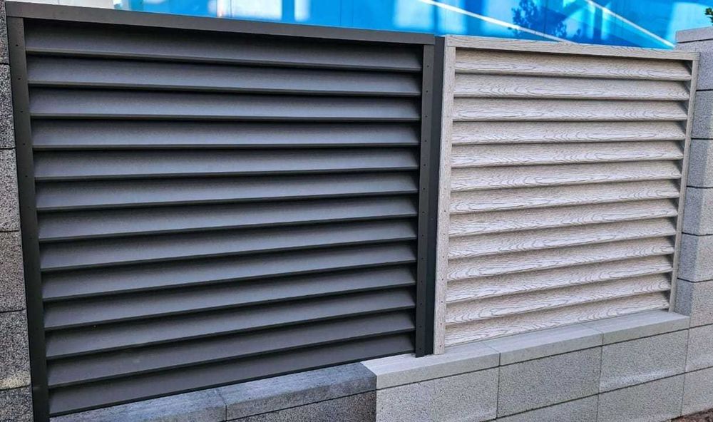 Garduri din panouri stil jaluzele, sipca metalica, tabla, plasa si BCA