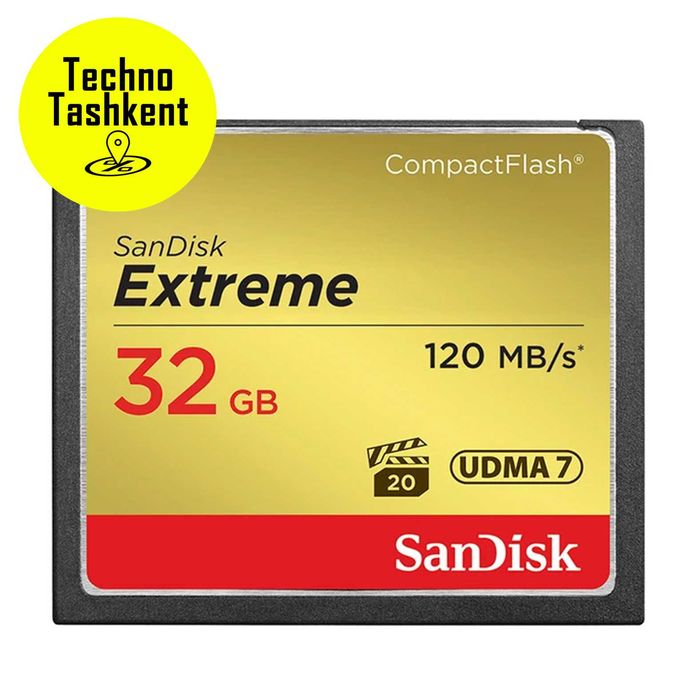 SanDisk Extreme CompactFlash карта памяти 32/64Гб 120 Mbit/s, UDMA 7