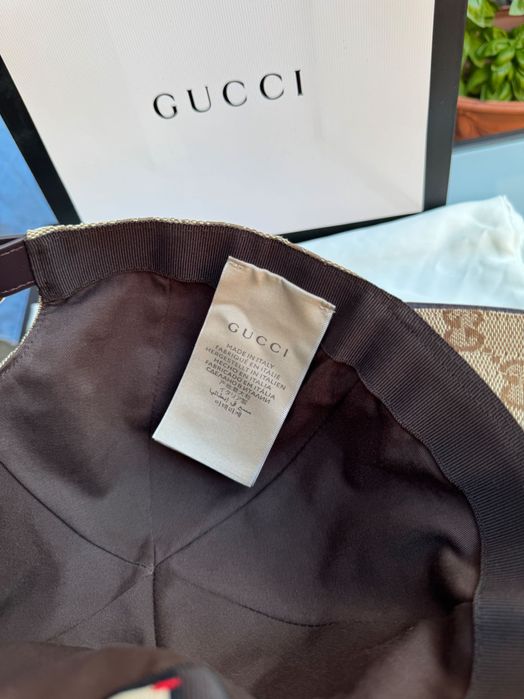 Sapca originala Gucci bej nouă cu factura