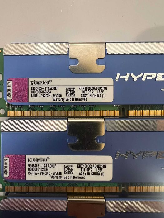 Memorii ram Kingston HyperX DDR3 – 4 plăcuțe RAM (4GB/buc, total 16GB)