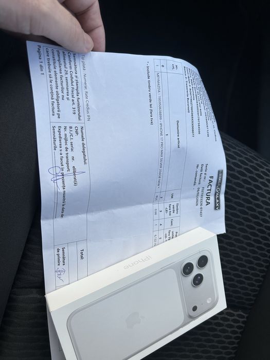 iPhone 17 Pro Max Sigilat Factura si Garantie