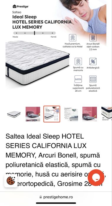 Saltea Ideal sleep California lux memory
