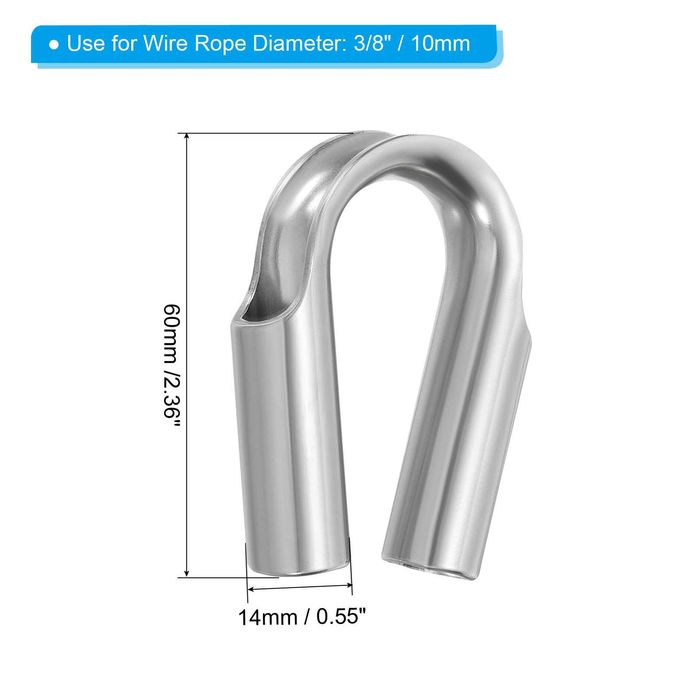 Bucla din inox pentru cablu troliu