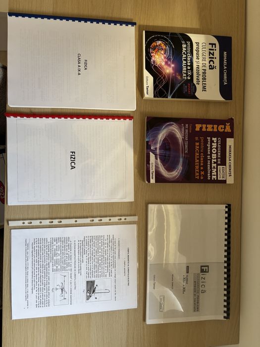 Set culegeri + breviare fizică de liceu, clasele IX, X, XI, XII