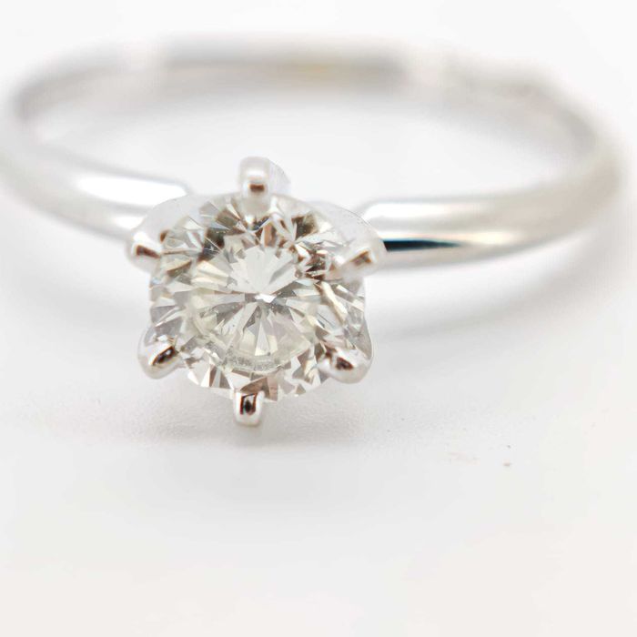 Inel logodna cu diamant 0.70ct aur 14k