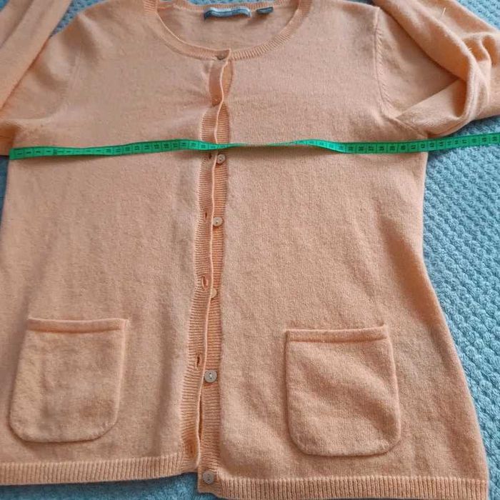 Cardigan 100% cașmir roz piersica marimea 36-38