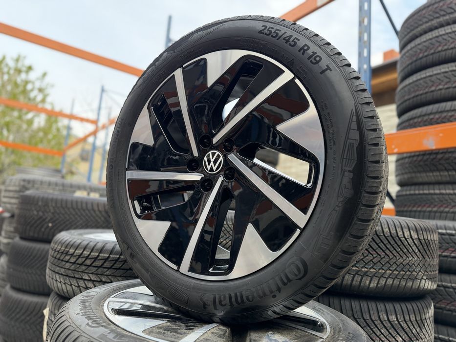 Jante 19 Anvelope Roti Originale VW Tiguan III Anvelope 255/45 R19 100T Allsezon Continental Nou 0km