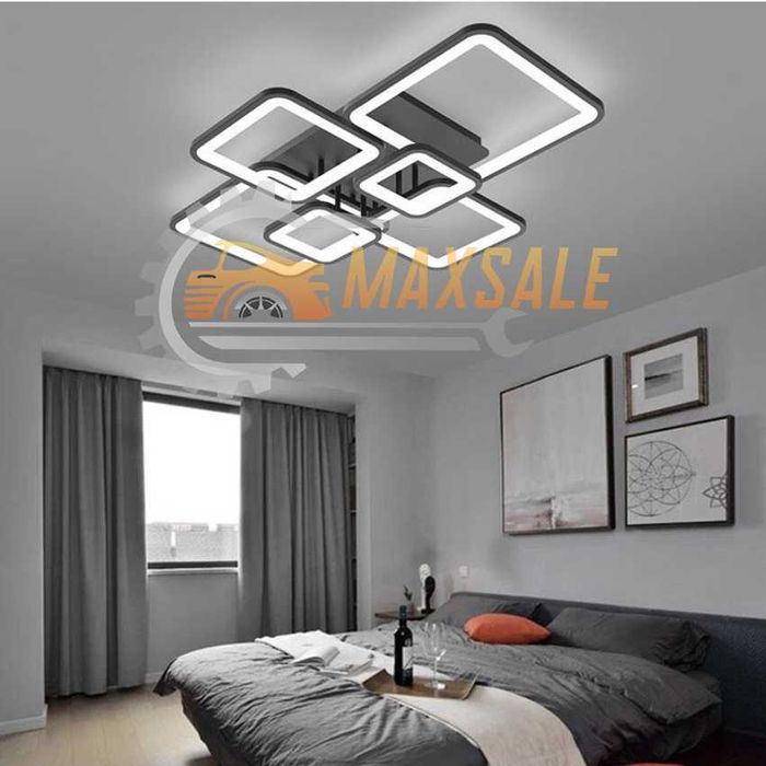 Абажур плафониера полилей 102W LED лампа дистанционно управление таван