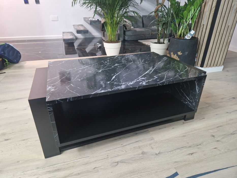 Masuta de cafea Dreptunghiulara din PAL Melaminat Negru L106xH40cm