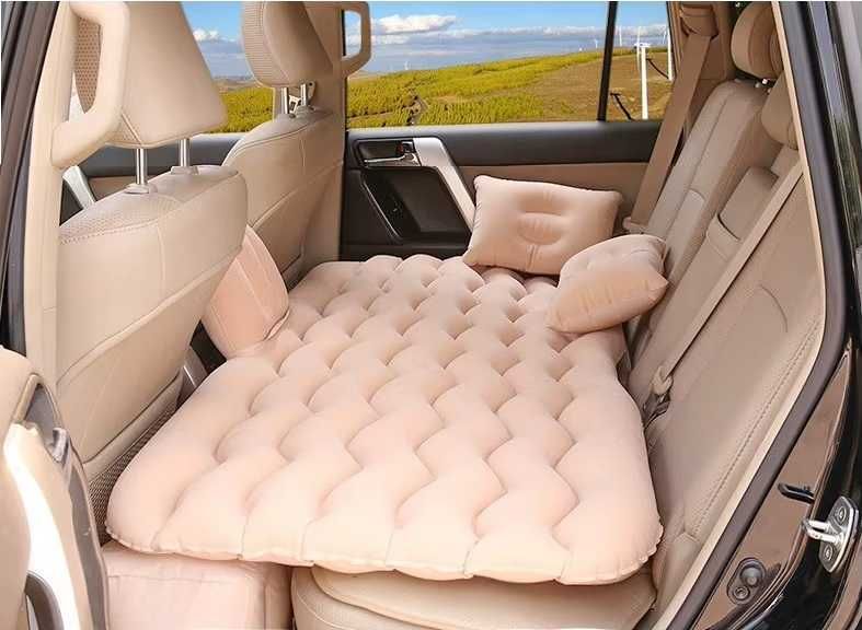 Надуваем матрак за кола 135x90см с помпа и възглавници авто легло за къмпинг