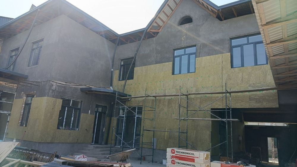 утепление Базалет фасада ватой теплоизоляция