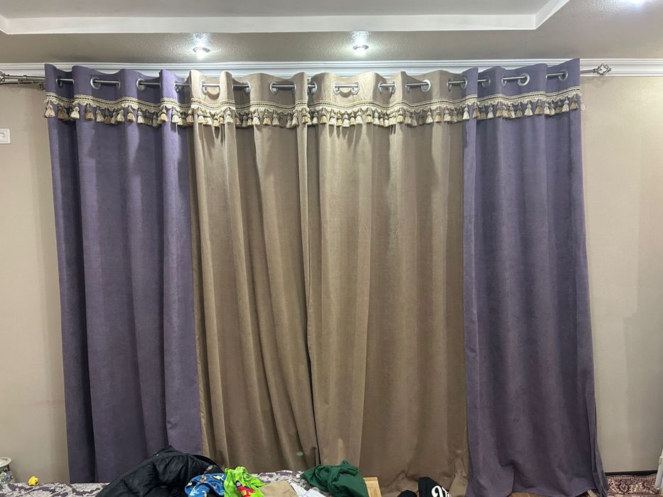 Занавеска + тюль и карниз