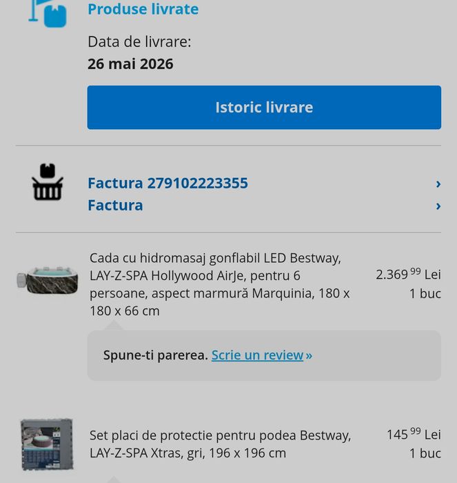 Piscina cu hidromasaj gonflabil LED Bestway, LAY-Z-SPA Hollywood AirJe, pentru 6 persoane,