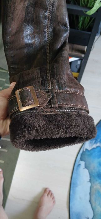 Vand cojoc din piele cu guler din blana de vulpe