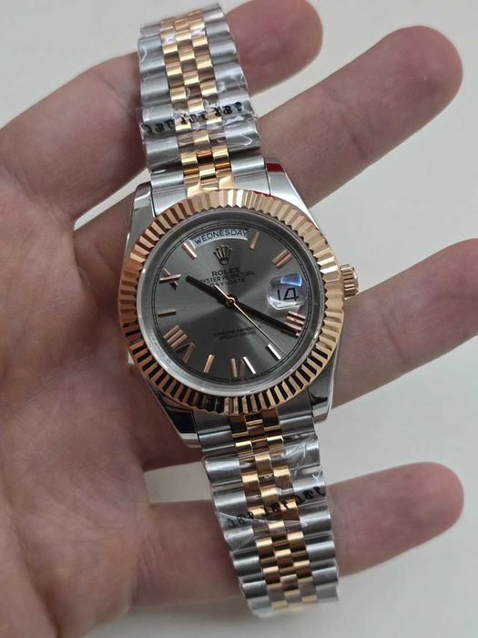 Rolex Day-Date slate dial two-tone steel rose 40mm