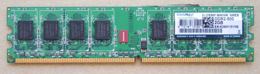 2Gb DDR2 800 KINGMAX KLDE88F-B8KW6 Testat